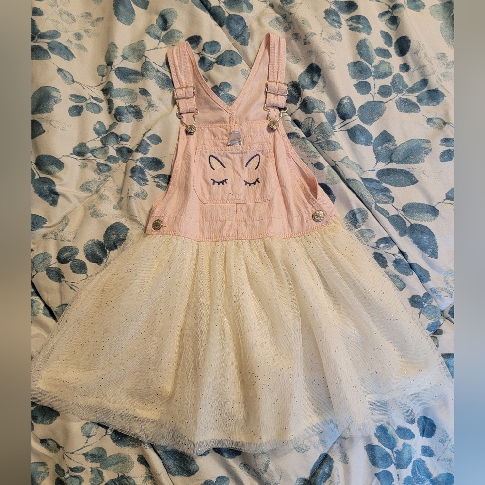 Girl's overall unicorn dress